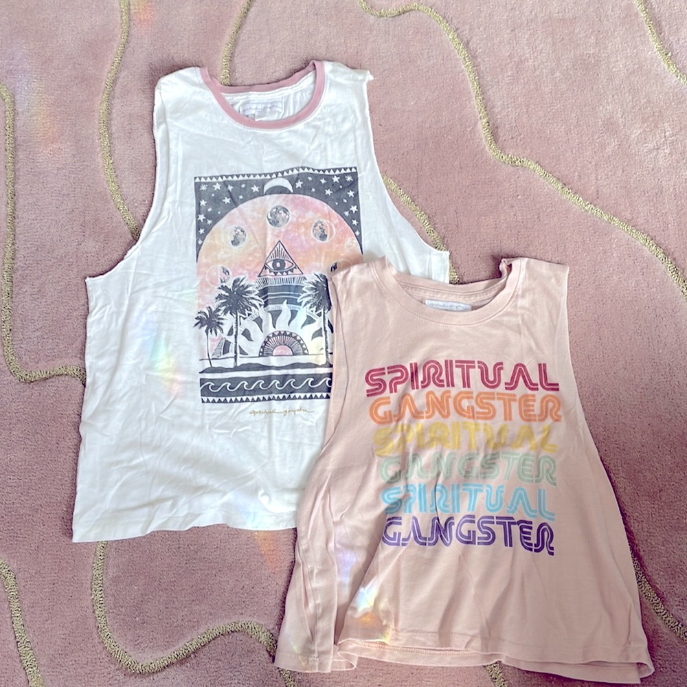 Spiritual Gangster Tank Tops- Size M, Lot of 2